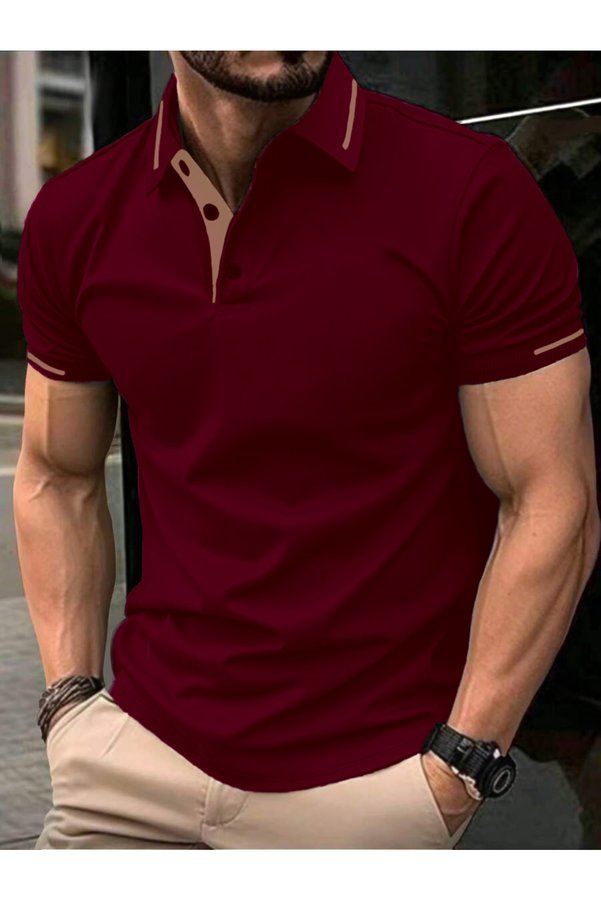C&C OKULCUNUZ Cotton Regular Fit Buttoned Polo Collar T Shirt Men