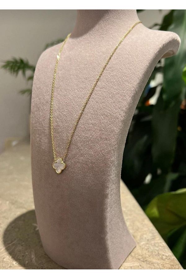 FLORAS JEWELRY-Single Clover Alhambra Necklace Stainless Steel 1