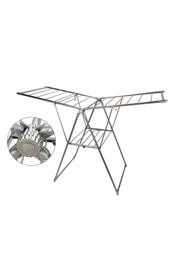 HIC-منشر غسيل من المعدن الغير قابل للصدأ 155x98x62 سم لون رمادي 1