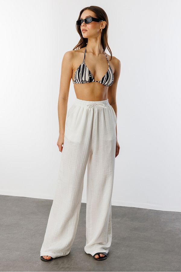GENIUS STORE-Muslin Palazzo Women's Trousers Muslin-Pants 1
