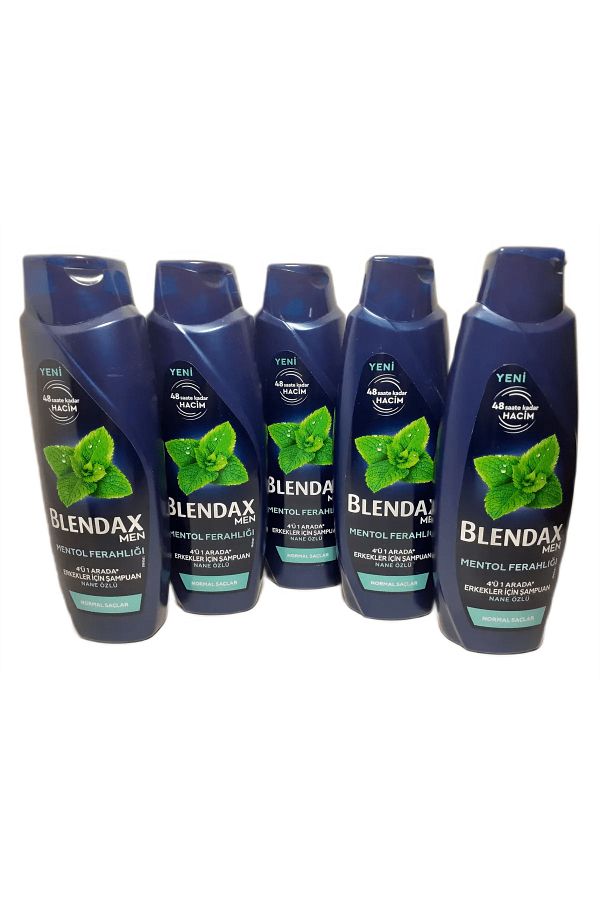 Blendax-Menthol Freshness - 4 in 1 Shampoo with Mint Extract 470 ML x 5 Pieces 1