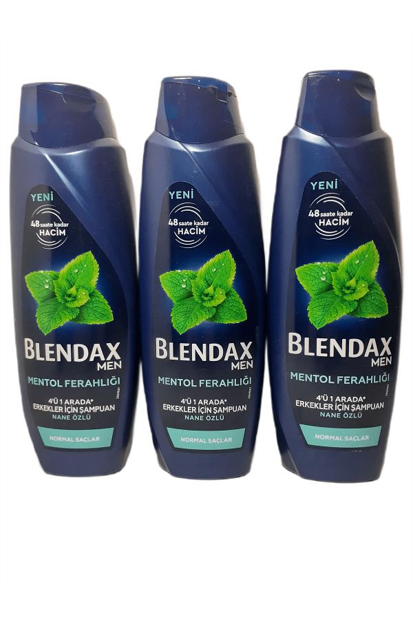 Blendax-Menthol Freshness - 4 in 1 Shampoo with Mint Extract 470 ML x 3 Pieces 1