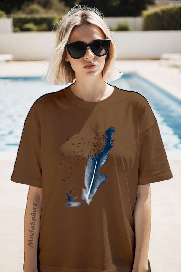 ModaSphere-Printed Unisex Oversize T-Shirt 1
