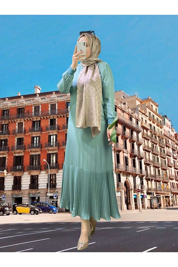 Freeista-Green Hijab Dress Large Size Fr 2504295 1