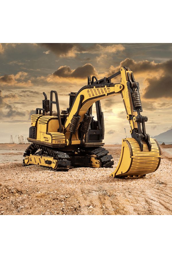 ROKR-Excavator Engineering Vehicle 3D Wooden Puzzle 1