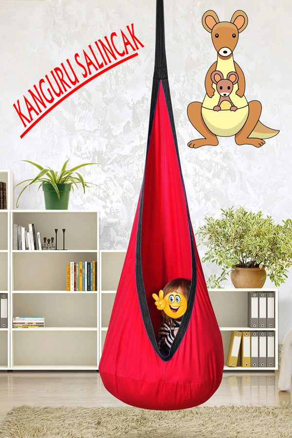 Nurnivus Lora Kanguru Çocuk Kese Salıncak Hamak Beşik Piknik Bahçe Oda Tavana Asılan Salıncak Çocuk Hamak