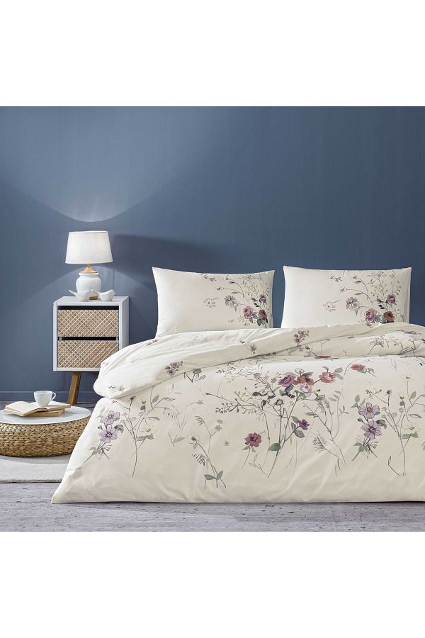 Taç-Ecru Ranforce Double Crown Kiara Bedding Set 1