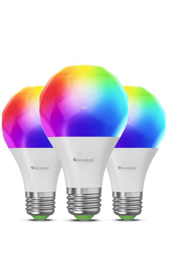 Nanoleaf-Nanoleaf Essentials Smart RGBCW LED Bulbs 3-Pack, Bluetooth, Matter Compatible 1
