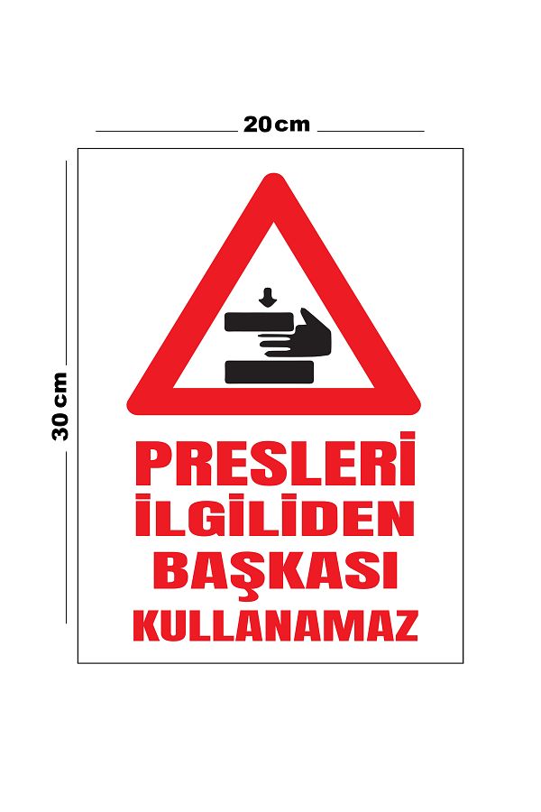 Lucena-Metal Presses No Other Than Interested Person Can Use 20cm X 30cm A4 Size Warning Sign Diversion 1