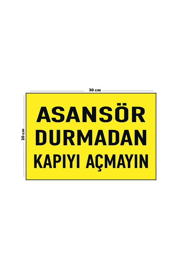 Lucena-Metal Elevator Do Not Open Door Without Stop 20cm X 30cm A4 Size Warning Sign Directional Sign 1
