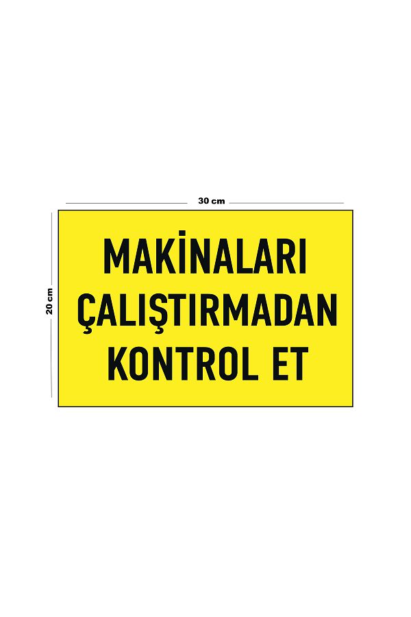 Lucena-Check Machinery Metal Without Operating 20cm X 30cm A4 Size Warning Sign Directional 1
