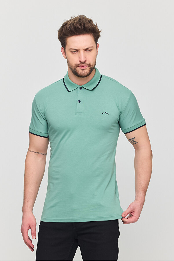 YXC Trend Maker-Tricou din lycra cu gât polo din bumbac pentru bărbați 1
