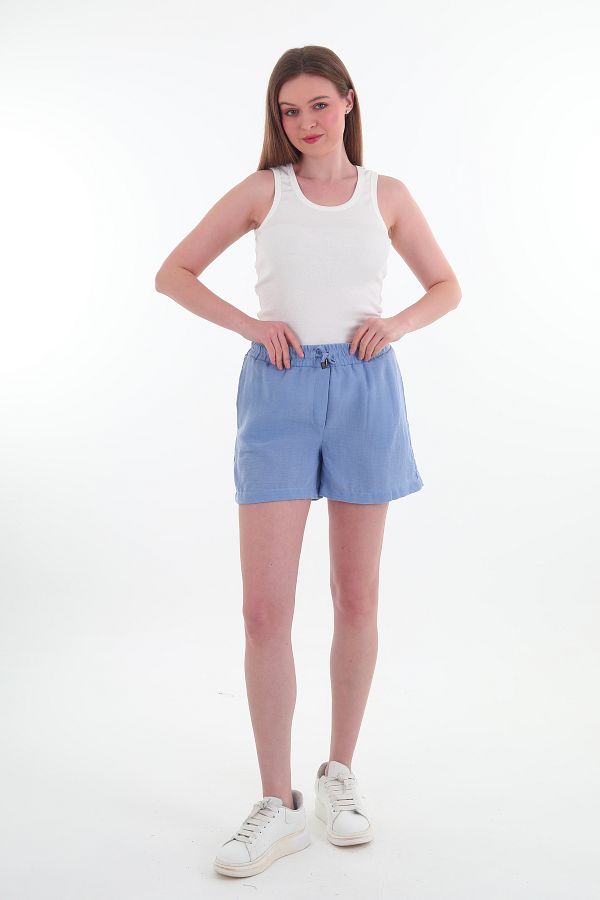 Rich-Mini pantaloni scurți de in pentru femei 1