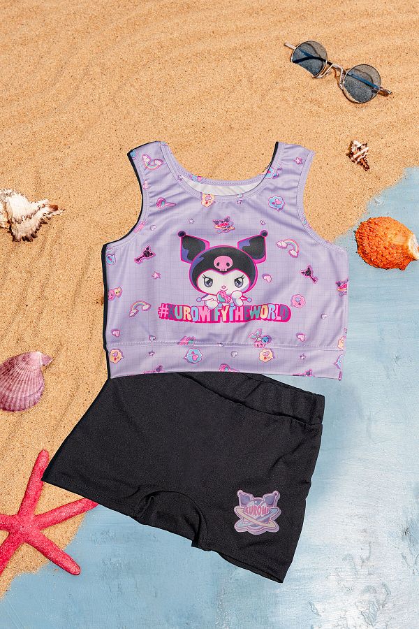 Beniizle-Set de bikini pentru fete cu model de stele 1