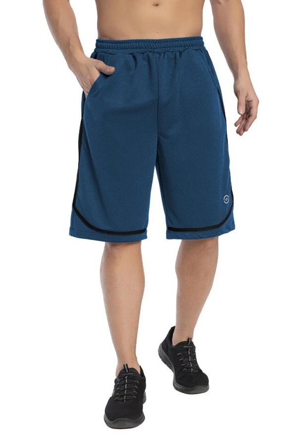 Crozwise-Double Stripe Unlined - Men's Blue Basketball Shorts - 3194-11 1