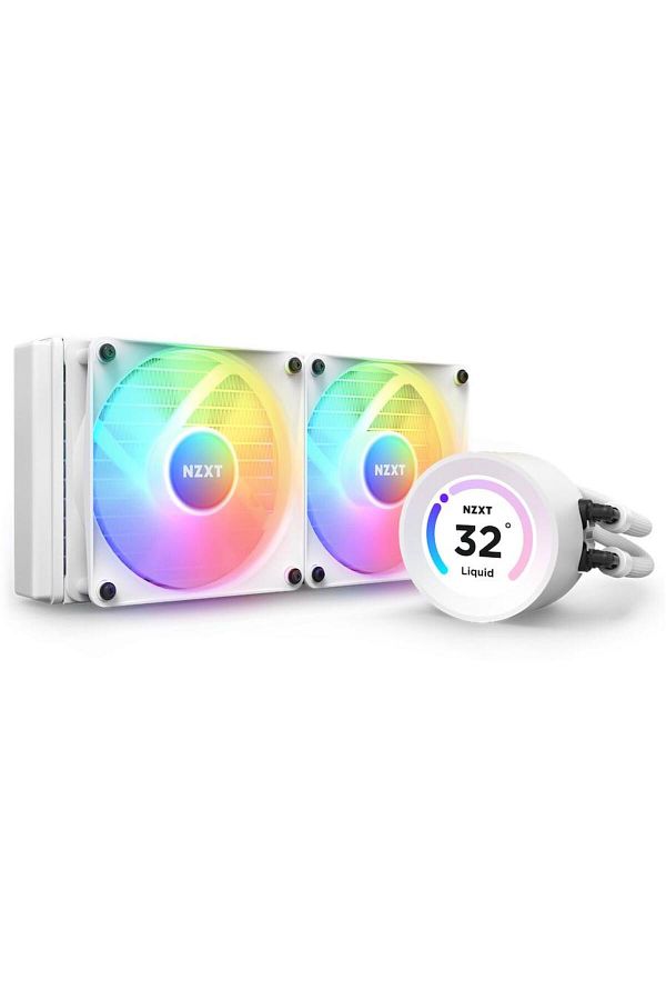 Nzxt-NZXT Kraken Elite 240 RGB CPU Cooler, pump with LCD screen, ARGB controller, white 1