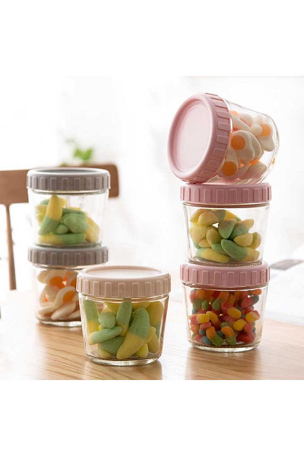 COOYA-6 Pack Condiment Containers with Lids,100ml for Lunch Box,BPA Free Condiment Cups,7.4x5.7x6.3cm 1