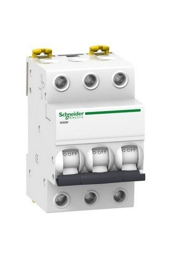 Schneider Electric-Schneider Miniature Circuit Breaker - Ik60N - 3 Poles - 10 a - B Curve A9K23310 1
