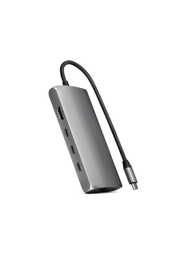 Satechi-HUB USB Multiport Satechi ST-P8KEM, USB-C PD 100 W, 5x USB Type-C, HDMI 8K, Ethernet V3 (Gri) 1