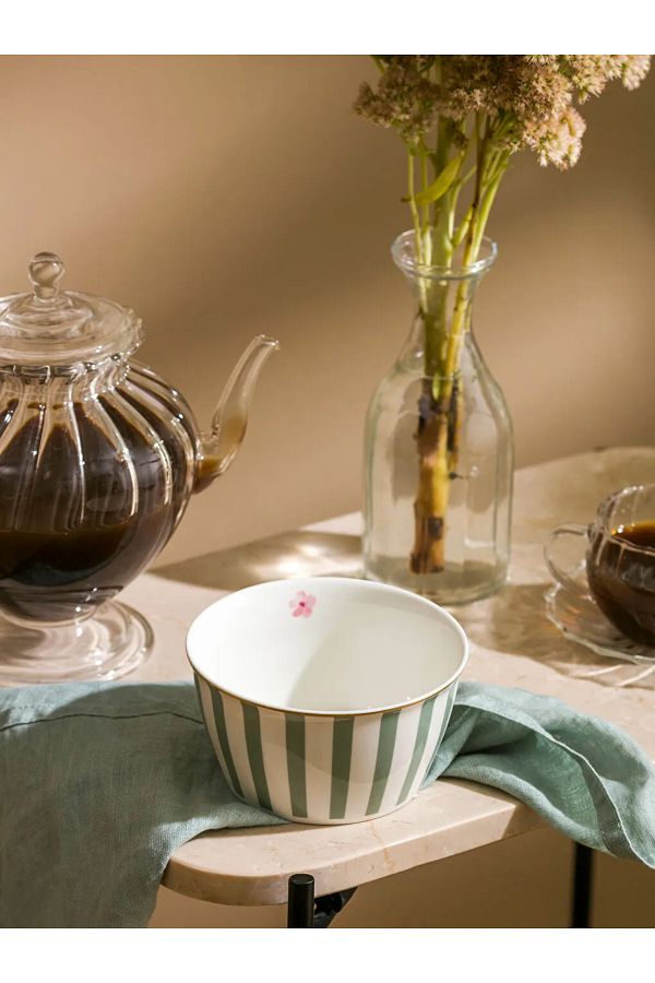 LC Waikiki-Green Printed Line Patterned Snack Bowl 10 cm 1