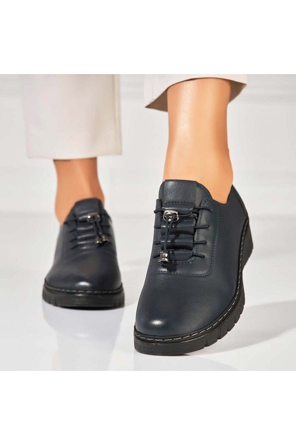 Joana-Women's Casual Blue Shoes Made of Eco-Leather Ettel 1