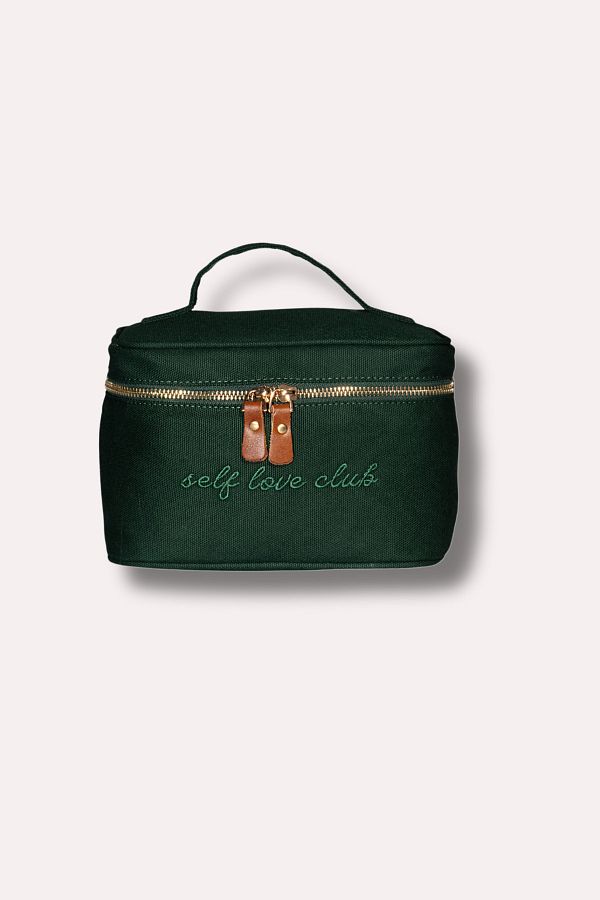 Milky Way Design-Geantă de machiaj din pânză verde verde Self Love Club / Geantă de îngrijire 1