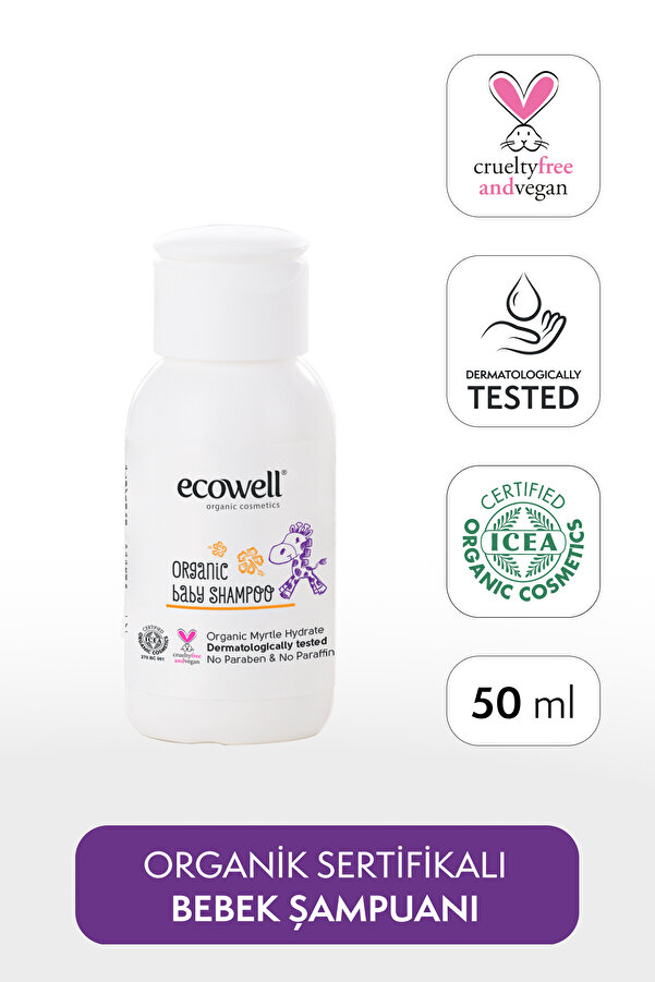 Ecowell Organic Baby Shampoo Travel Size (50 ml)- Trendyol