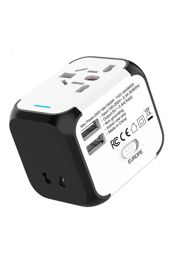 MORANO-Multi-use USB travel adapter that can be used in more than 150 countries 1