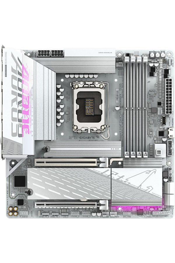 Gigabyte-Placa de baza GIGABYTE B860M AORUS ELITE WIFI6E ICE, Intel B860, LGA 1851, DDR5, mATX 1