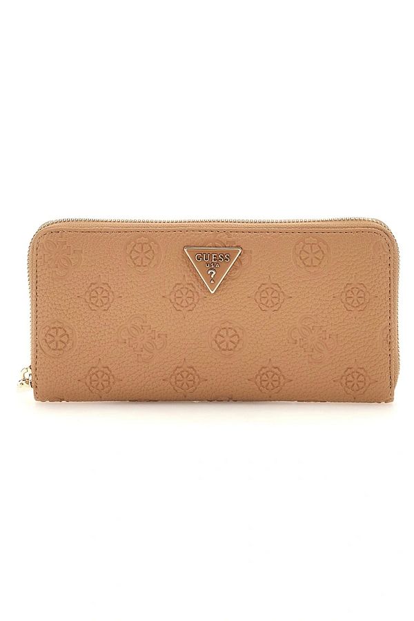Guess-Women's Beige Cresidia Large Zipper Wallet 1