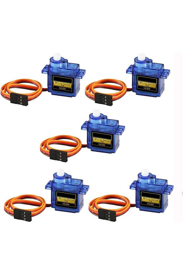 Choice-5PCs 5 Pcs SG90 Micro Servo Motor Mini Servo SG90 9g Servo Kit Compatible with RC Helicopter Airplan 1