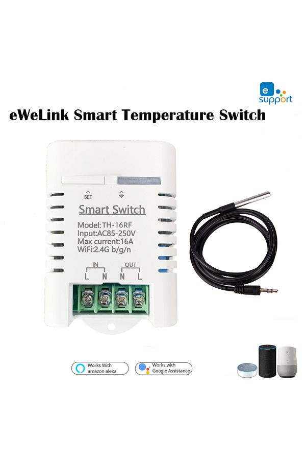 Choice-eWeLink smart switch Tuya eWelink Smart Switch TH16 RF433 Remote Control Switch 16A Temperature and 1