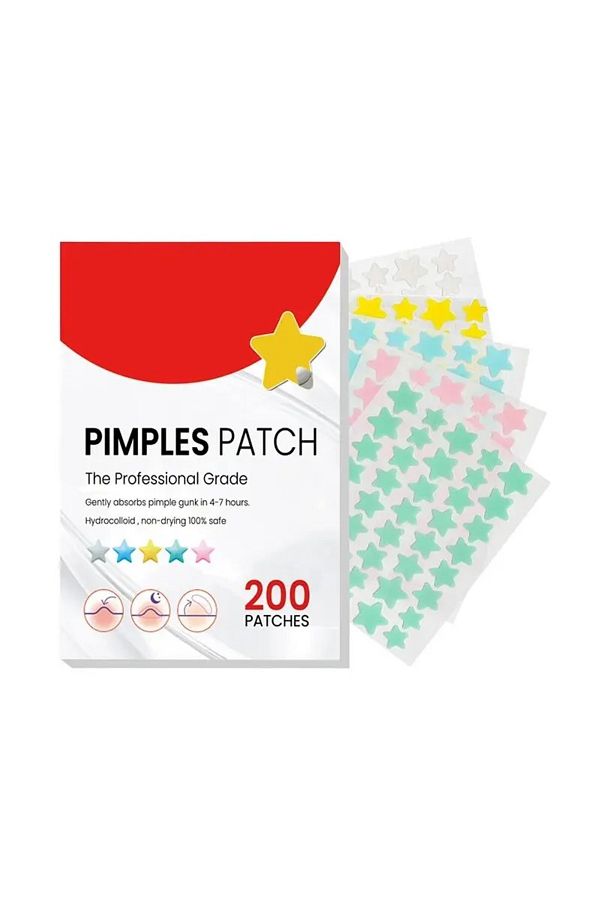 jaysuing-200 pcs 200pcs Star Acne Pimple Patches Colorful Breathable Removal Pimple Absorb Secretions Anti In 1