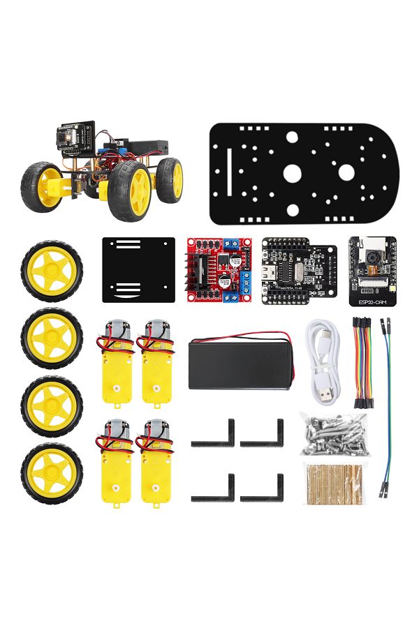 Choice-ESP32 WIFI ROBOT 4WD Smart Robot Car ESP32 Camera Wifi Automation Kit For Arduino Programming STEM L 1