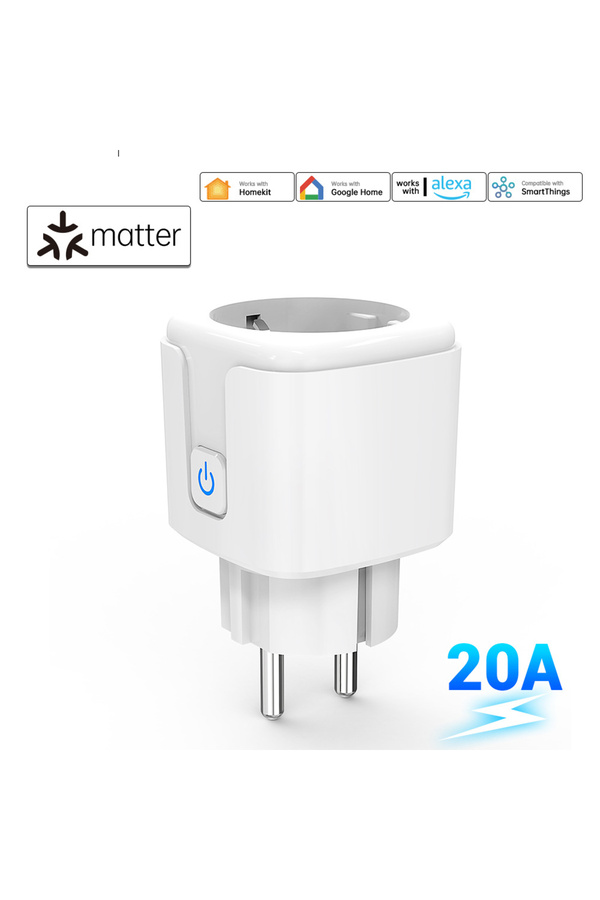 Choice-20A 16A/20A EU Smart Plug Power Outlet Matter Smart WiFi Socket Mini Smart Plug for HomeKit SmartThi 1