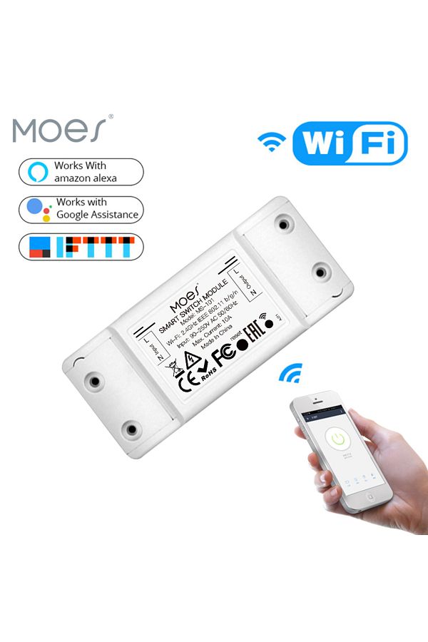MOES-إصدار واي فاي عالمي مؤقت قاطع الحياة الذكية تطبيق التحكم عن بعد اللاسلكي يعمل مع أليكسا جو 1