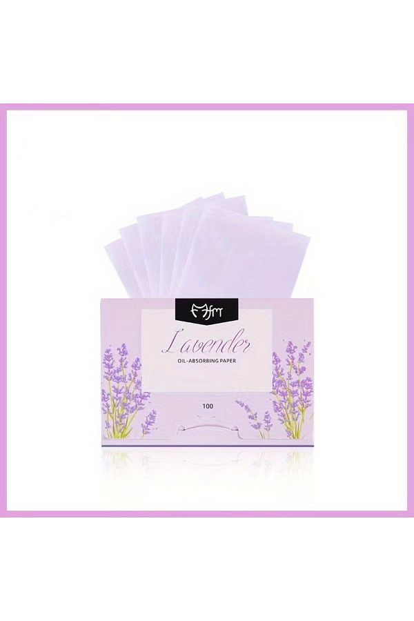 Choice-Purple 100 Pieces of Oil-absorbing Paper Cleansing and Refreshing Oil-absorbing and Sweat-absorbing 1