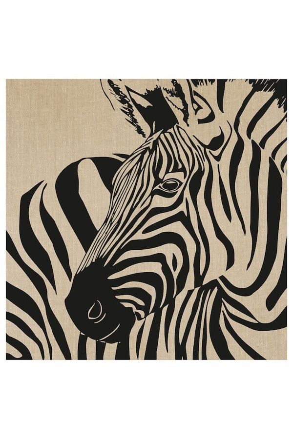 IKEA-Pjätteryd Rustic Zebra Canvas 56x56 Cm – Art By Sasha Blake, Deep Print On Stretched Canvas Frame 1