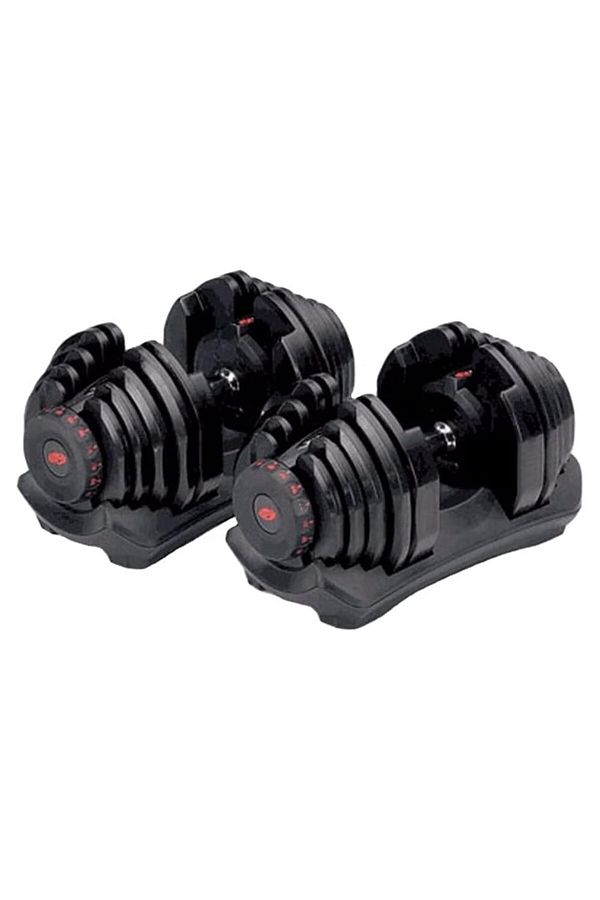 YALLA HomeGym-40KG PAIR of Automatic ADJUSTABLE DUMBBELLS with 17 Different Weights Adjustment and Weighing Board 1