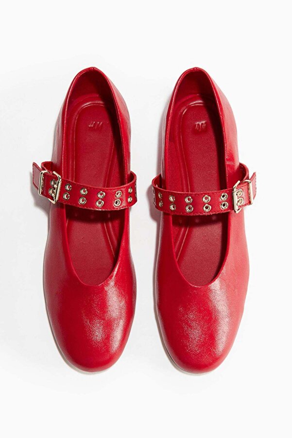 Ballet Pumps Red Shoes H&m Buy H&M Girls Red Solid Ballet - Main Image