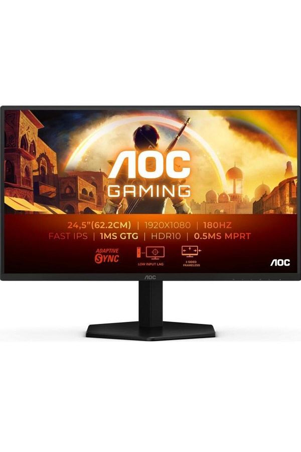 Aoc-Monitor Gaming Fast IPS LED AOC 24.5" 25G42E, Full HD (1920 x 1080), HDMI, DisplayPort, 180 Hz, 1 ms 1