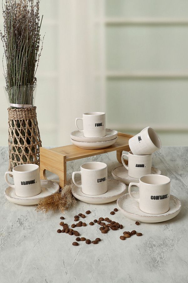 Keramika-Deep Collection Mottolu Nordic Coffee Set 12 τεμαχίων για 6 άτομα 22650-55 1