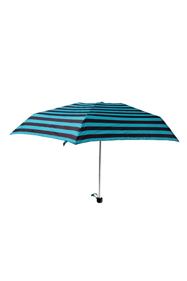 Biggdesign-Biggdesign Moods Up Mini umbrelă cu dungi negre, verzi 1
