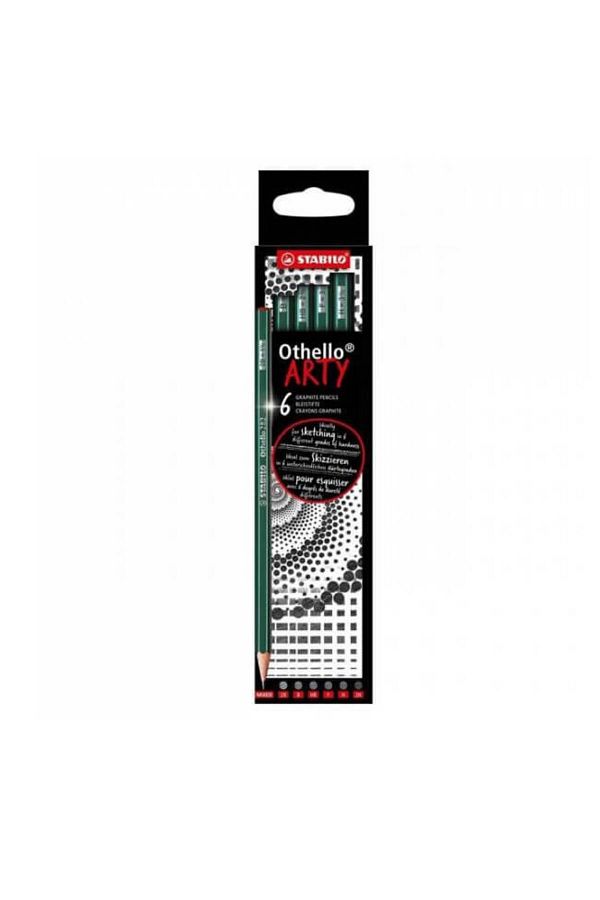 Stabilo-Set Of 6 Graphite Pencils Othello 282 Cardboard Case Arty - Mixed 1