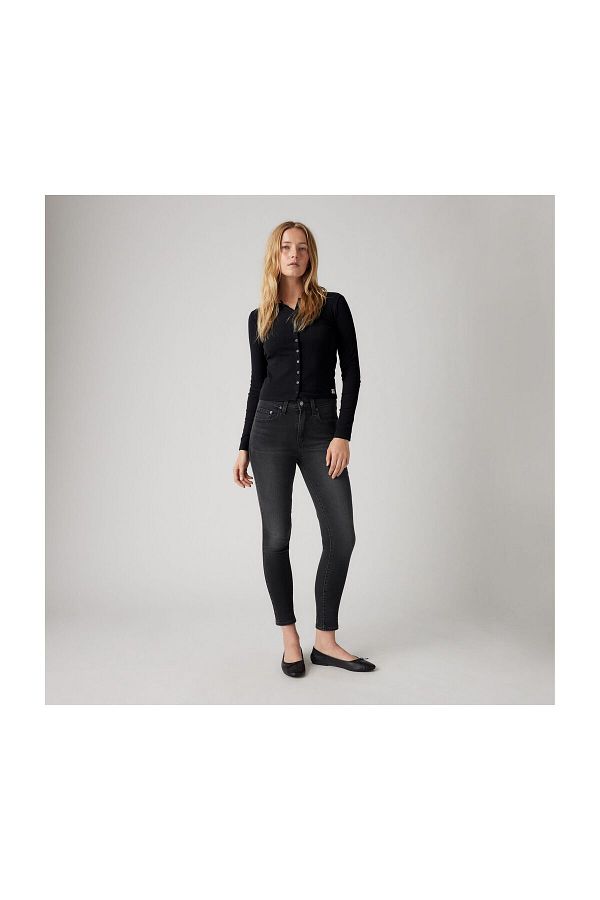 Levi's-739-es modell - magas derekú fekete vékony farmernadrág 1