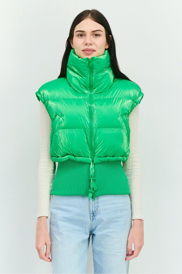 Asos 4505-Women Quilted Puffer Vest, Green 1