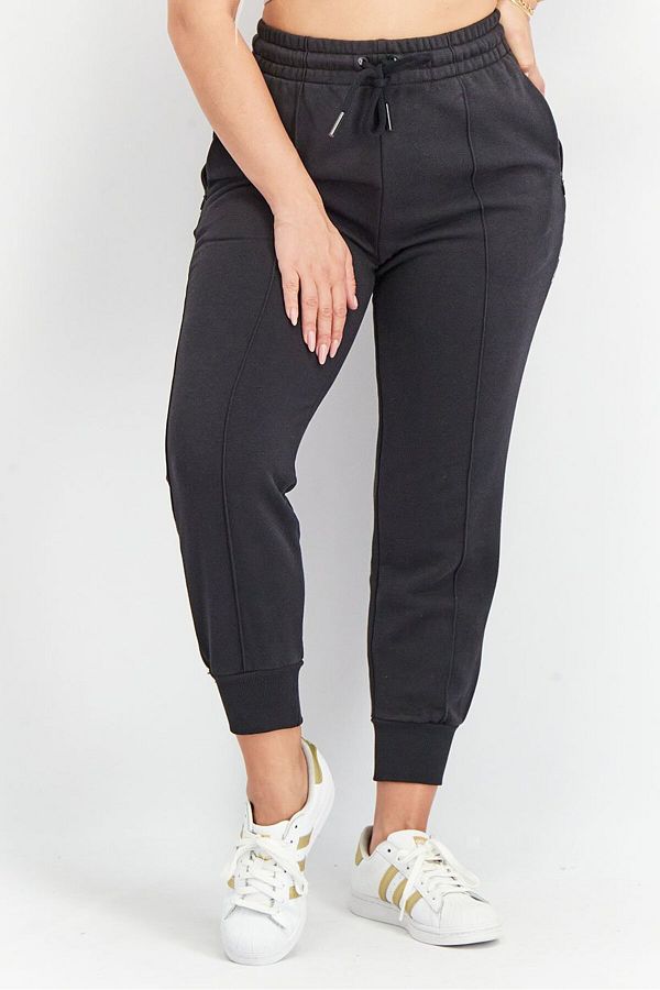 adidas-Women Drawstring Printed Jogger Pants, Black 1