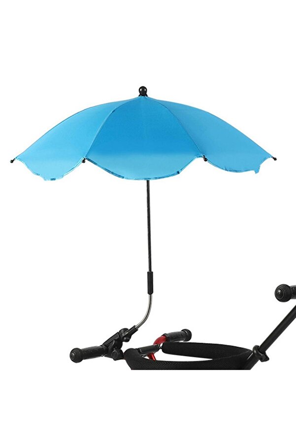 valkyrie Bebek Arabası İçin Ayrılabilir 360 Derece Ayarlanabilir 66 cm Şemsiye - Mavi