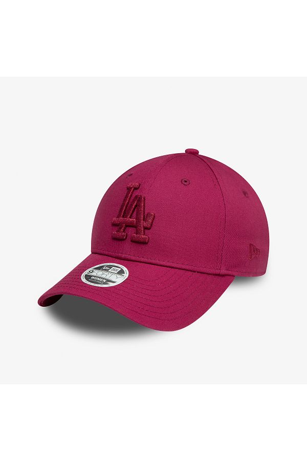 NEW ERA-قبعة حمراء للسيدات بشعار معدني من La Dodgers 1