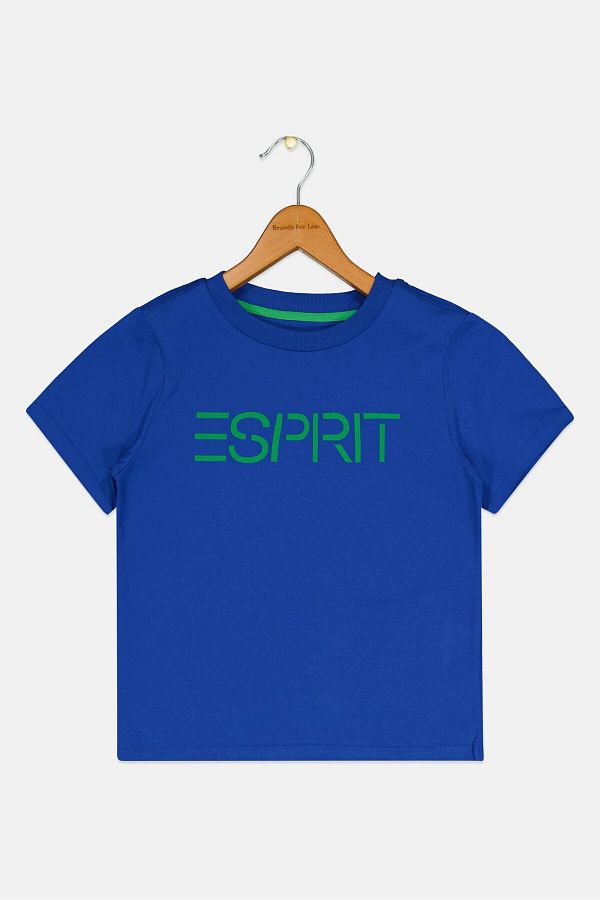 Esprit-Toddlers Boy Short Sleeves Brand Logo T-Shirt, Blue 1